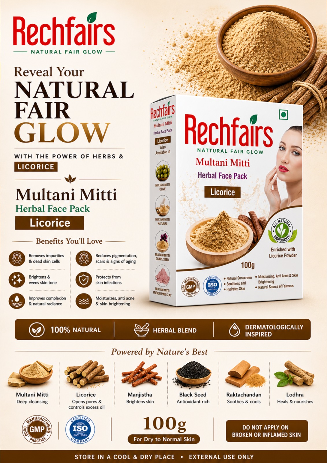 Multani Mitti Face Pack with Licorice